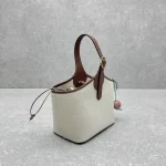 Loro Piana Bobbin Canvas Shopping Bag 20x13x35cm - Image 2