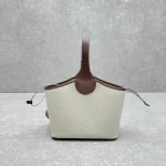 Loro Piana Bobbin Canvas Shopping Bag 20x13x35cm - Image 3