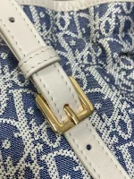 Miss Caro Raffia Series Bucket Bag with Drawstring and Chain - Image 5