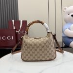 Gucci Diana GG Canvas Bag with Bamboo Handle