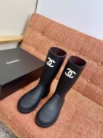 CHANEL CC Logo Rain Boots