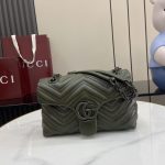 Gucci GG Marmont Soft Leather Shoulder Bag 23cm