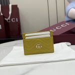 Gucci GG Marmont Green Quilted Leather Card Holder