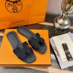 Hermes 2023 Denim H Sandals - Image 2