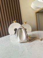 Metal CF Square Flap Bag with Gold Ball 18cm - Image 2