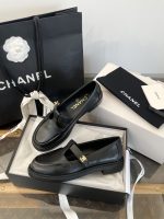 CHANEL 2025K Hollow T-Strap Platform Mary Jane Loafers - Image 2