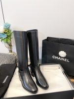 Chanel Chain Back Knee High Boots - Image 2