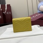Gucci GG Marmont Mustard Yellow Quilted Leather Card Case - Image 2
