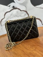 24C Double Gold Bead Flap Bag Large - Image 3