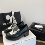 Chanel 2024 Backpack Buckle Panda Loafers with 6cm Platform - Image 3