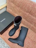 CHANEL CC Logo Rain Boots - Image 3