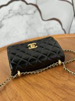 24C Double Gold Bead Flap Bag Large - Image 5