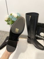 Chanel Chain Back Knee High Boots - Image 5