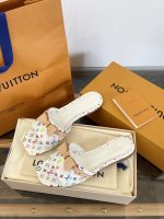 Louis Vuitton 2025 Murakami Collaboration Flat Slippers with Bow - Image 6