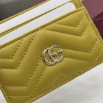 Gucci GG Marmont Green Quilted Leather Card Holder - Image 6