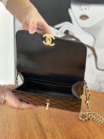 24C Double Gold Bead Flap Bag Large - Image 7