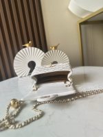 Metal CF Square Flap Bag with Gold Ball 18cm - Image 7