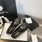 Chanel 2024 Gold Embossed Camellia Double C Loafers - Image 7