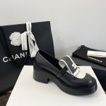 Chanel 2024 Backpack Buckle Panda Loafers with 6cm Platform - Image 7