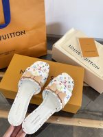 Louis Vuitton 2025 Murakami Collaboration Flat Slippers with Bow - Image 7