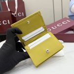 Gucci GG Marmont Mustard Yellow Quilted Leather Card Case - Image 7
