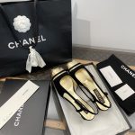 Chanel 2024 Early Spring Slingback Square Toe Block Heel Backless Sandals - Image 8