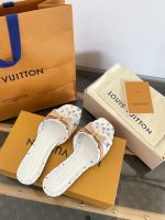Louis Vuitton 2025 Murakami Collaboration Flat Slippers with Bow - Image 9