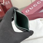 Gucci GG Marmont Green Quilted V Leather Card Holder - Image 9
