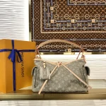 Louis Vuitton Denim Rendez-Vous CARRYALL CARGO Small Handbag Shoulder Bag 33.5cm