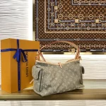 Louis Vuitton Denim Rendez-Vous CARRYALL CARGO Small Handbag Shoulder Bag 33.5cm - Image 2