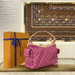 Louis Vuitton Denim Rendez-Vous CARRYALL CARGO Small Handbag Shoulder Bag 33.5cm - Image 4