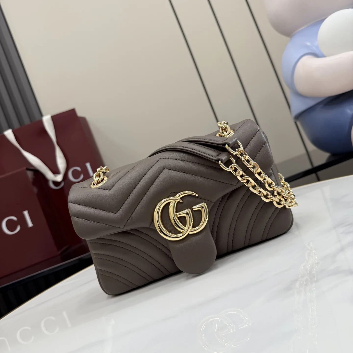 1-1129 UbestLuxury Gucci GG Marmont Handbag 22cm main product photo SKU GU25201