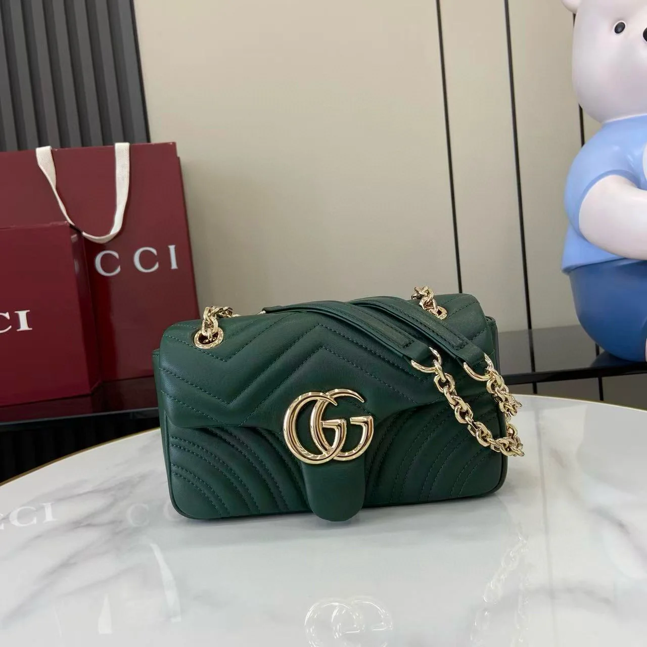 1-1153 UbestLuxury Gucci GG Marmont Handbag 22cm main product photo SKU GU25215