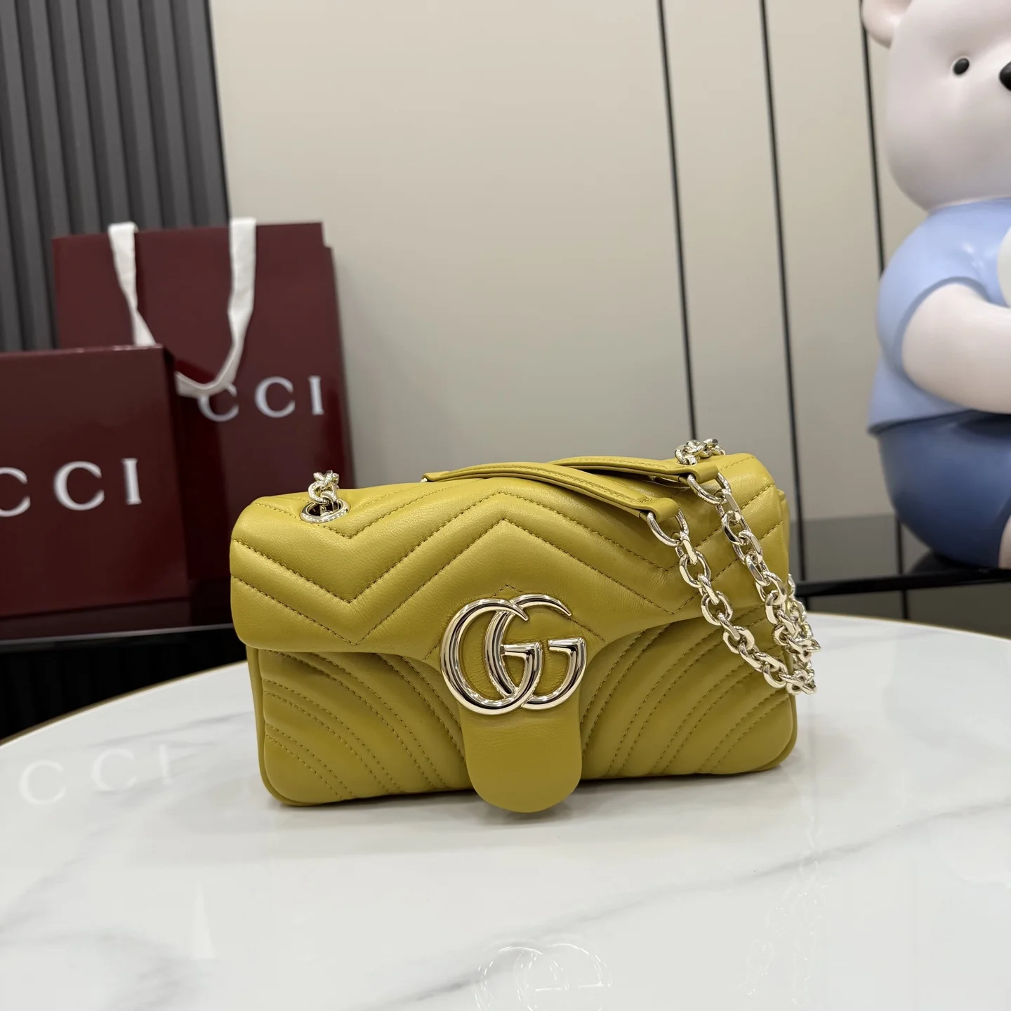1-1163 UbestLuxury Gucci GG Marmont Handbag 22cm main product photo SKU GU25225