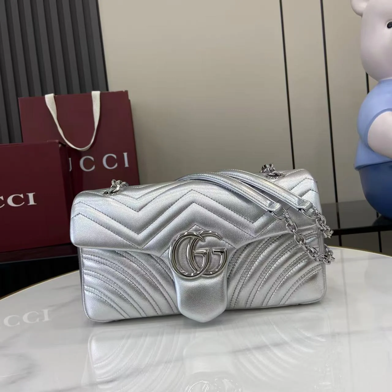 1-1166 UbestLuxury Gucci GG Marmont Handbag 26cm main product photo SKU GU25228