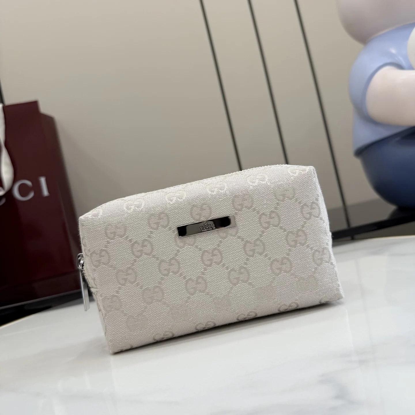 1-1176 UbestLuxury Gucci Gucci GG Canvas Makeup Pouch 17cm main product photo SKU GU25233