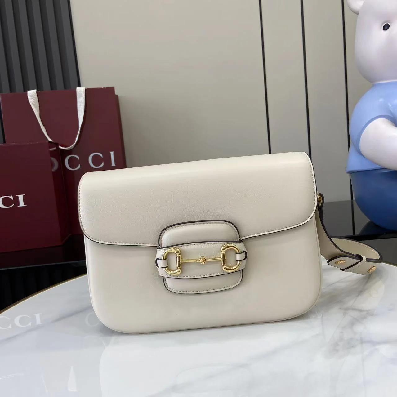 1-1207 UbestLuxury Gucci Horsebit 1955 Shoulder Bag main product photo SKU GU25255