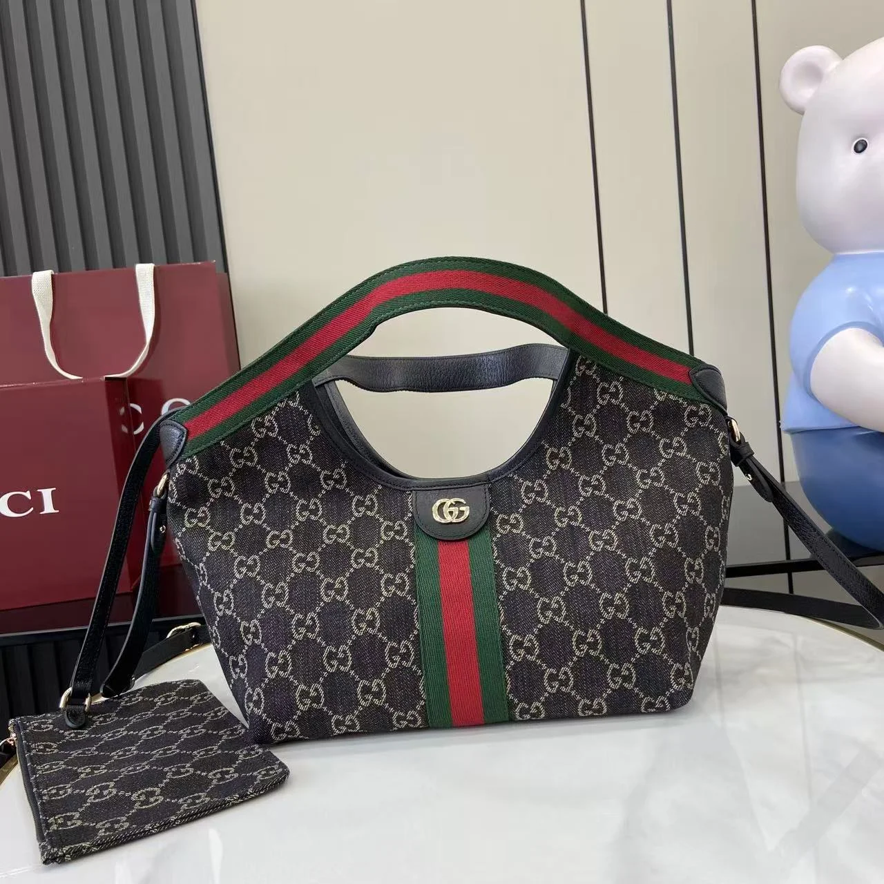 1-1383 UbestLuxury Gucci Gucci Giglio Tote Bag main product photo SKU GU25390