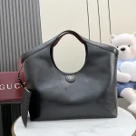 UbestLuxury Gucci Gucci Giglio Handbag Black Leather main product photo SKU GU25402
