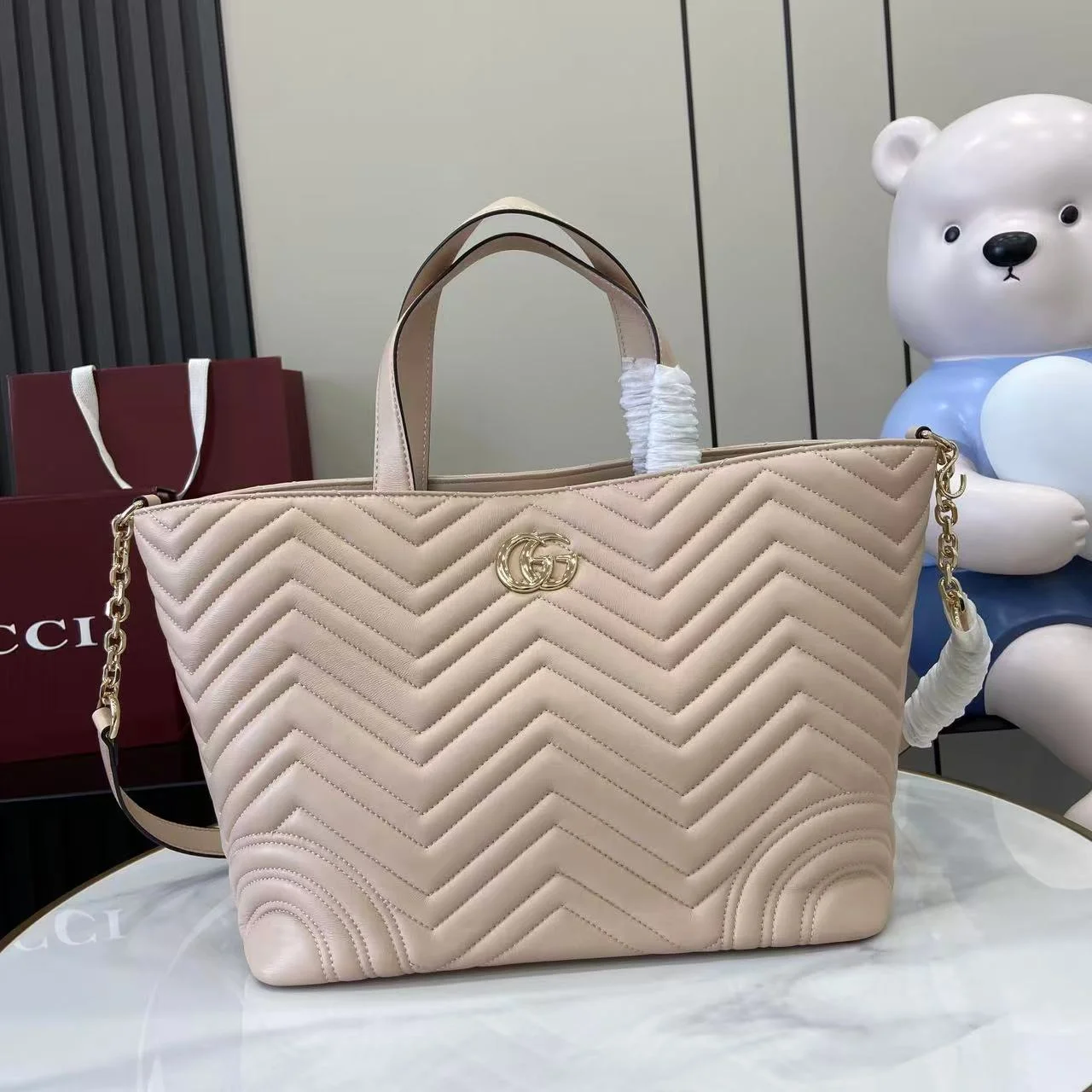 1-1585 UbestLuxury Gucci GG Marmont Tote Bag 28cm main product photo SKU GU25508