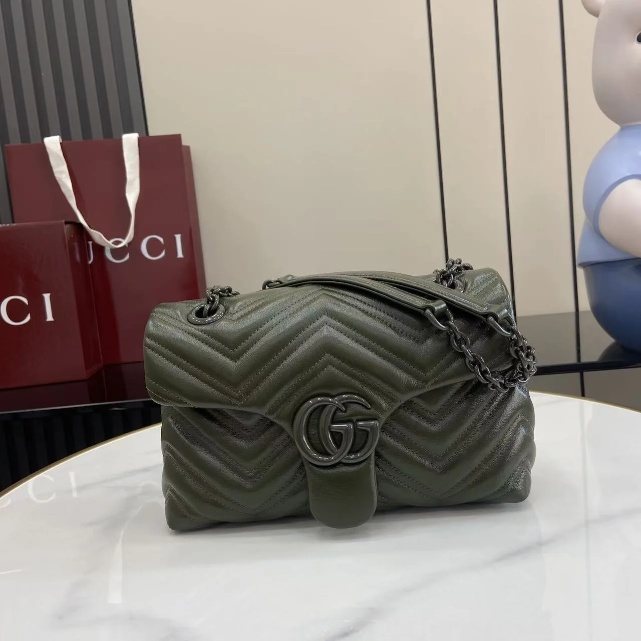 1-1605 UbestLuxury Gucci GG Marmont Handbag 23cm main product photo SKU GU25522