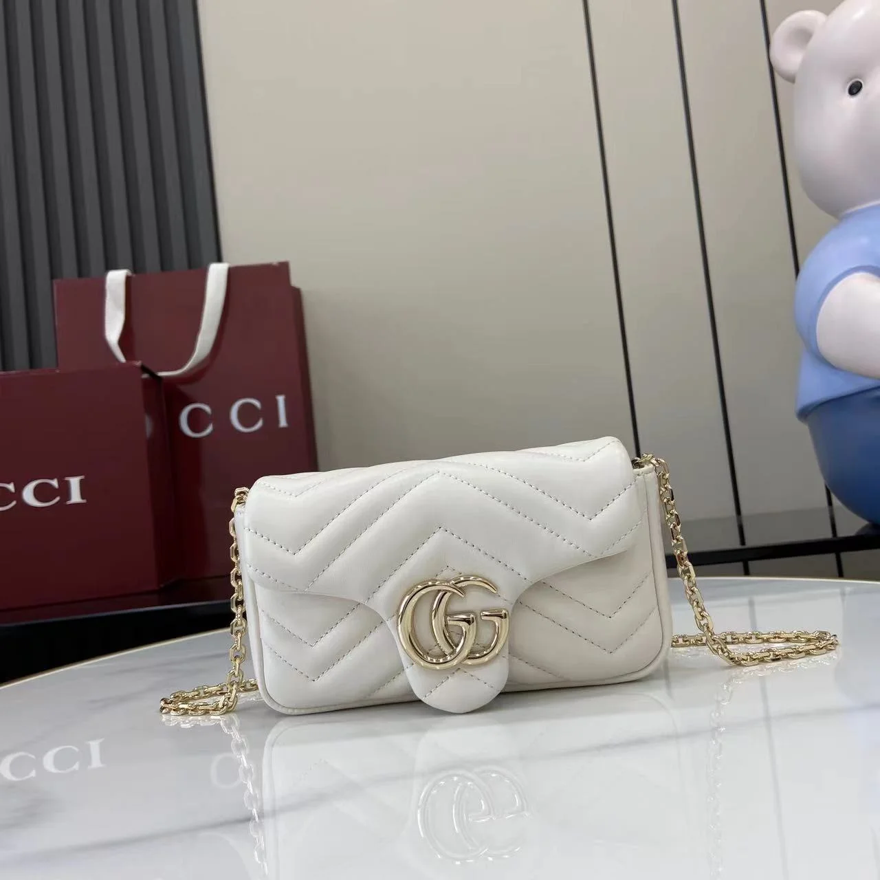 1-1634 UbestLuxury Gucci GG Marmont Handbag 16.5cm main product photo SKU GU25533