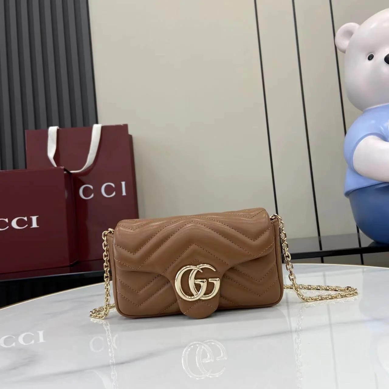 1-1639 UbestLuxury Gucci GG Marmont Handbag 16.5cm main product photo SKU GU25534
