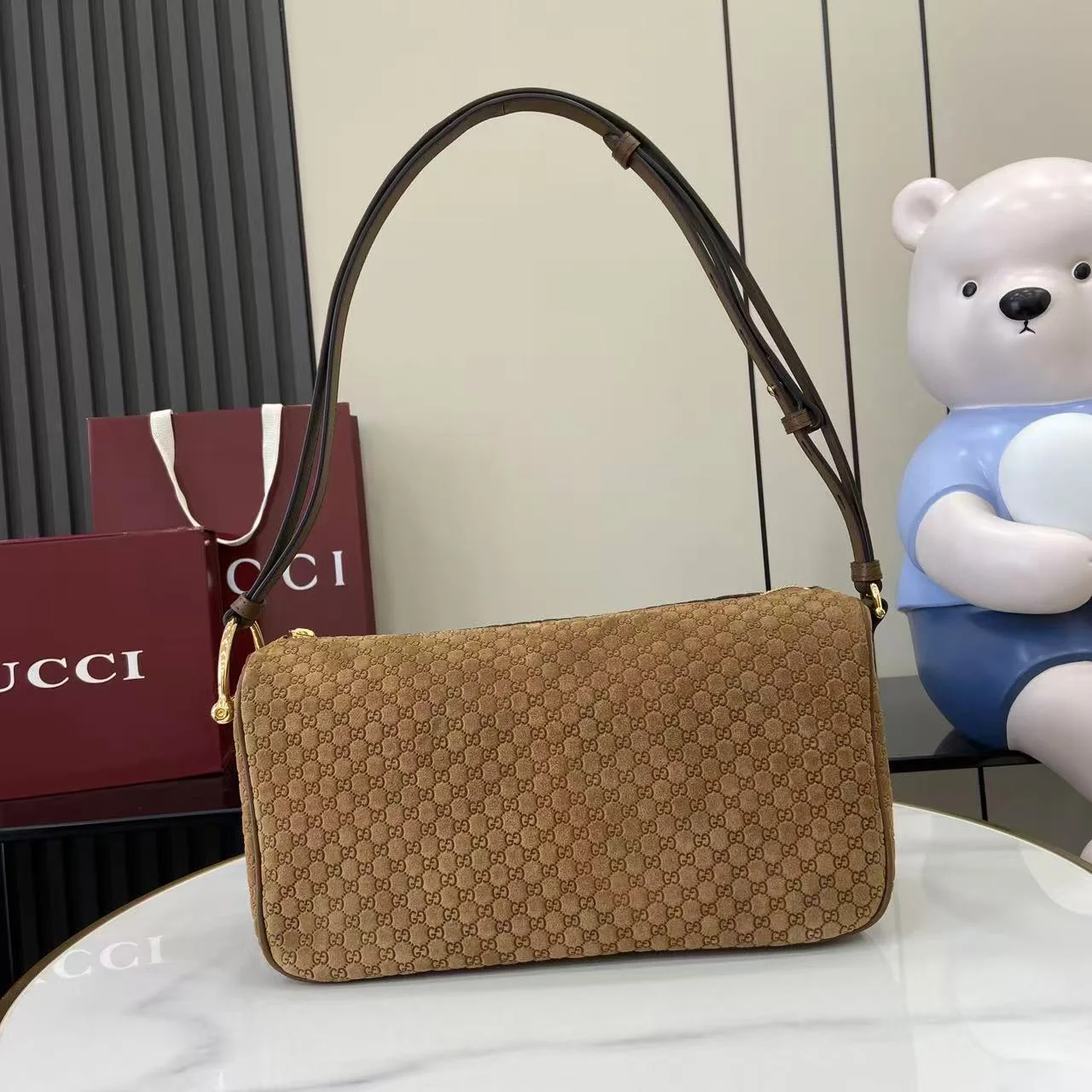 1-1717 UbestLuxury Gucci Half Horsebit Handbag 31.5cm main product photo SKU GU25572