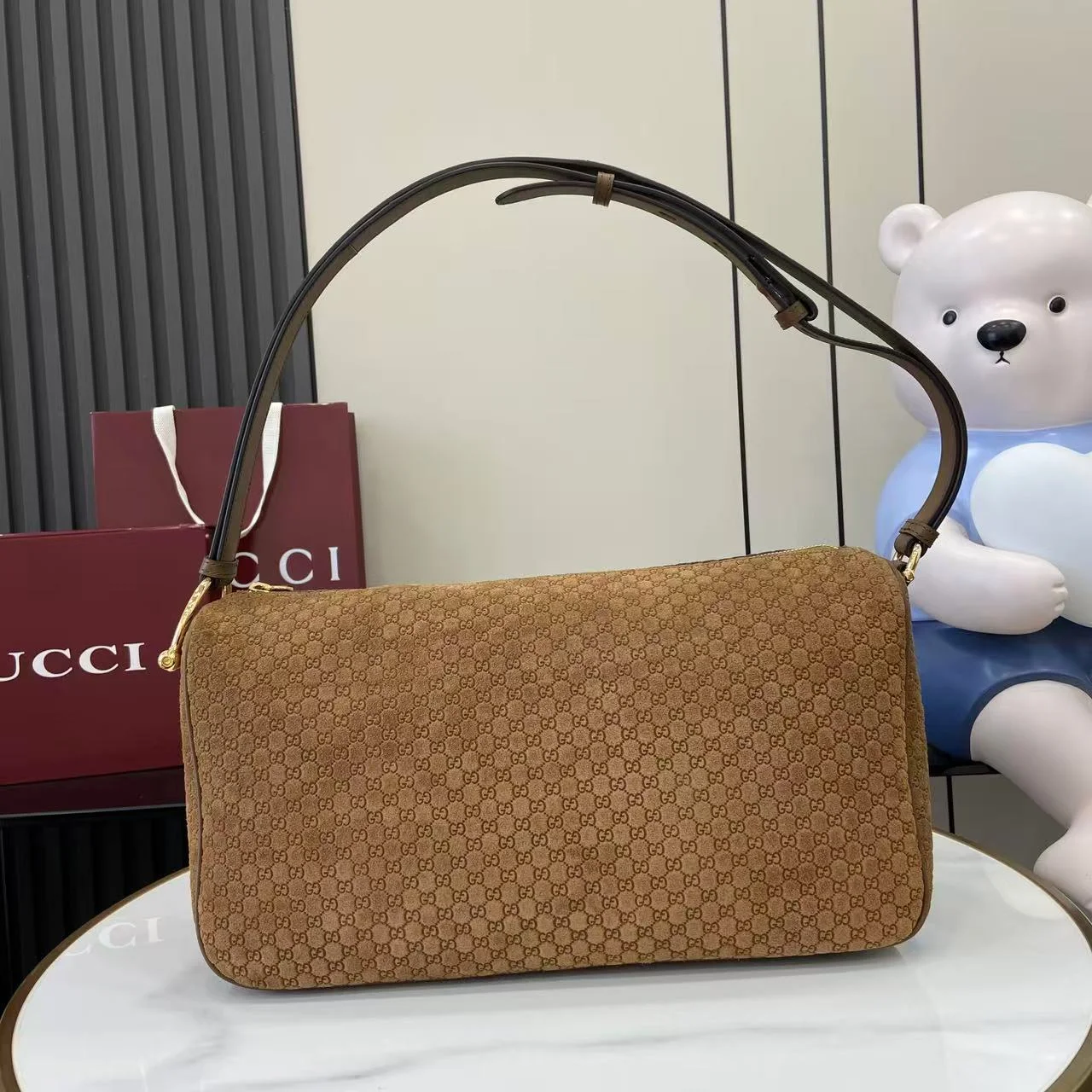 1-1727 UbestLuxury Gucci Half Horsebit Handbag 38cm main product photo SKU GU25573