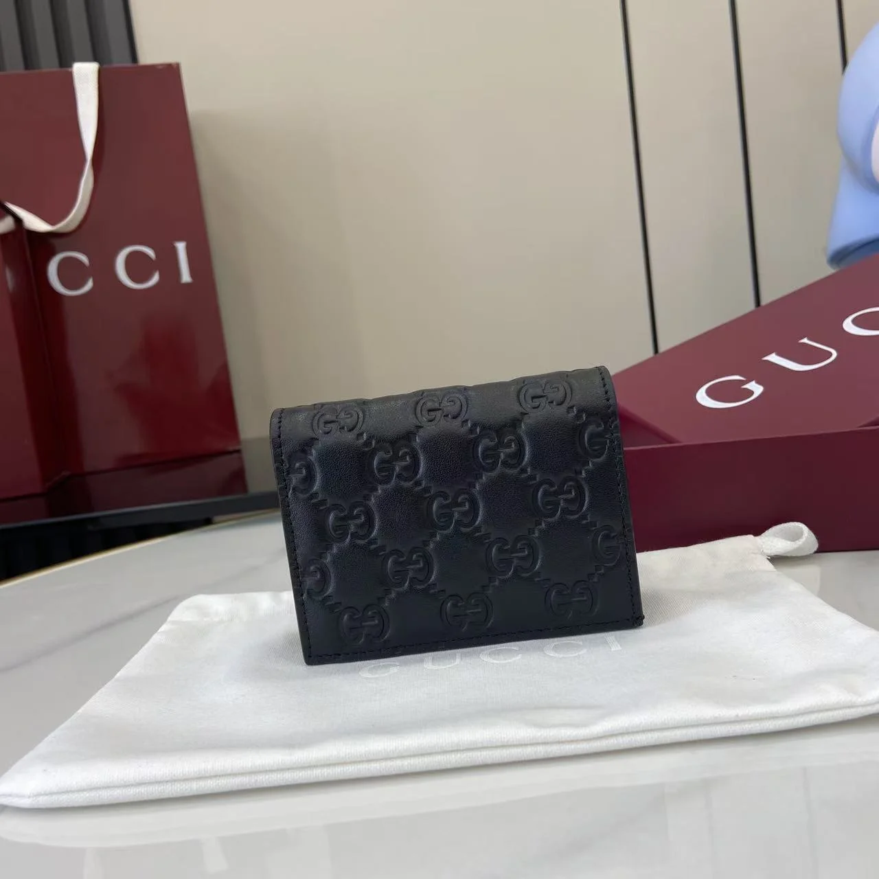 1-1856 UbestLuxury Gucci GG Emblem Wallet 11cm main product photo SKU GU25657
