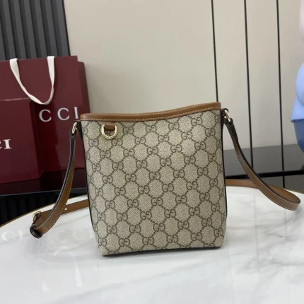 UbestLuxury Gucci GG Emblem Mini Bucket Bag main product photo SKU GU25677