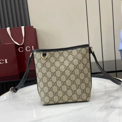 UbestLuxury Gucci GG Emblem Mini Bucket Bag main product photo SKU GU25678