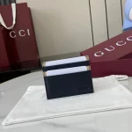UbestLuxury Gucci Gucci Card Case Deep Blue/Oatmeal Calfskin Leather 2025 Pre-Spring main product photo SKU GU25714