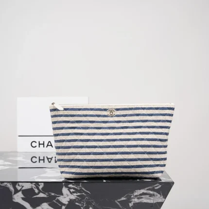 UbestLuxury Chanel Chanel 26 Spring/Summer Zip Pouch Striped Large 32cm main product photo SKU CH30637